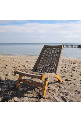 Beylerbeyi Ahşap Bahçe Balkon Sandalyesi -Kestane Ahşap