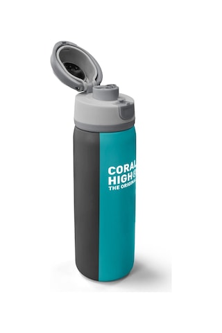 Coral High Renkli Çizgili Desenli Pipetli Ve Direkt İçim Çelik Termos 800 Ml 38556 Gri - Siyah
