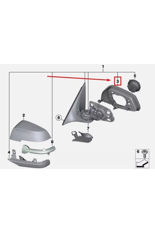 Bmw F01 F02 F10 F06 F12 F13 Uyumlu Ayna İç Kapak Sol 51167308639