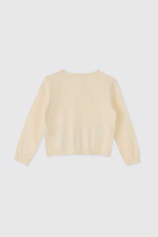 Panço Liberty Kumaş Kız Çocuk Beyaz Triko Hırka 5621GK82001