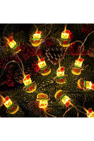 Buradanaldım Kardan Adam Figürlü Pilli Led Işık 1.5 M