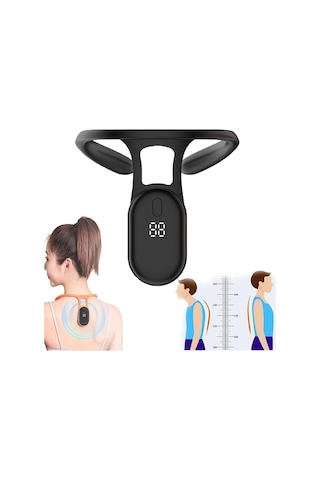 Soulader Akıllı Postür Düzeltici Boyun Dikleştirici Duruş Geliştirici Egzersiz Aparatı Siyah