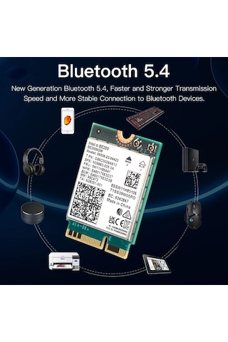 Wi-fi 7 Intel Be200 Bluetooth 5.4 Wifi Kartı Be200ngw Pc Dizüstü Windows 10/11 Wifi 7 Be200