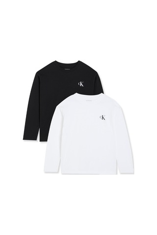 Panço Calvin Klein Erkek Çocuk Siyah Beyaz Uzun Kollu Tişört 2621bk17005