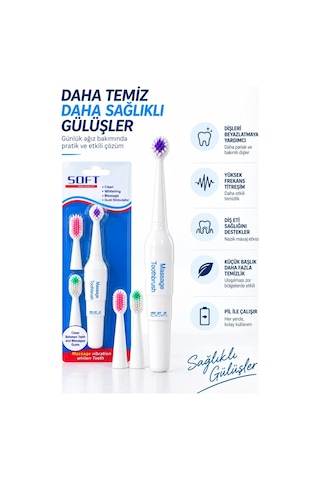 Ers- Diş Eti Masajlı Elektrikli Diş Fırçası Pratik Kullanım 29708294