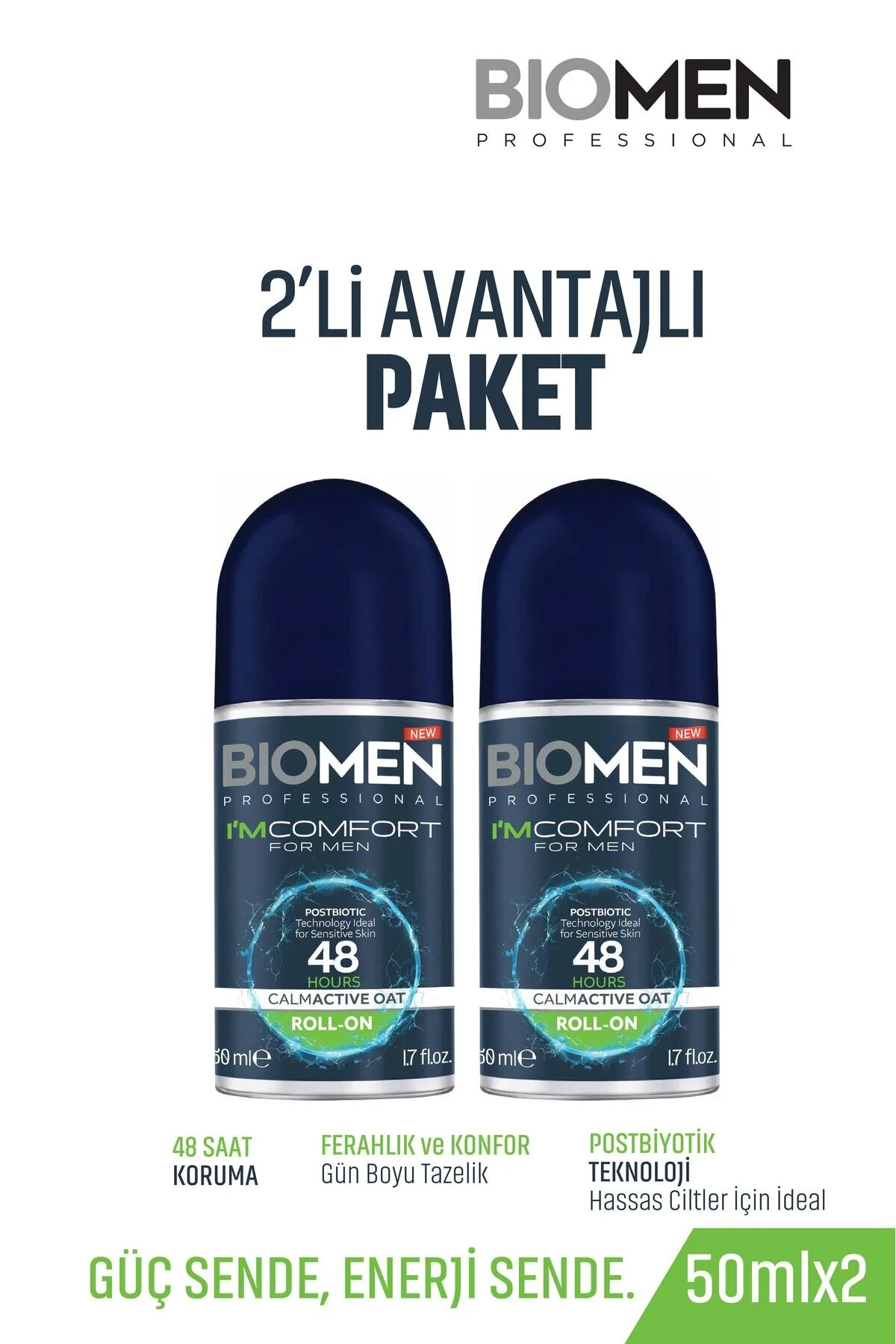 Biomen I'm Comfort Erkek Roll-On Deodorant 2 x 50 ML
