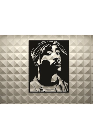 Tupac 3d Duvar Dekoru - Şık Ve Minimalist Tasarım 20cm