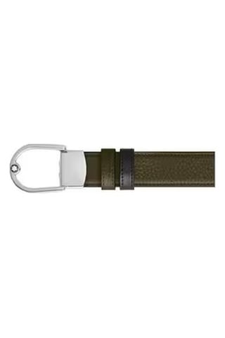 Montblanc Grain Deri At Nalı Tokalı 30 Mm Çift Taraflı Kemer 2221 Yeşil