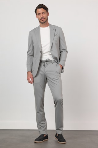 İmza Gri Kendinden Desenli Mono Yaka 6 Drop Slim Fit Takım Elbise 1001260166
