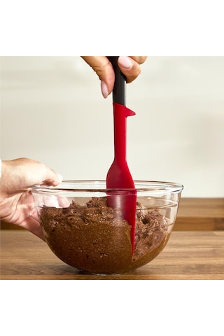 Tefal Ingenio+ Geniş Uçlu Spatula Kırmızı