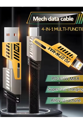 120w 6a Hızlı Şarj Kablosu Type-c To & Usb-c Ucu Dönebilen iPhone Uyumlu, Samsung, Xiaomi, Oppo, Vivo