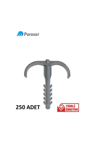 Puroser Yere Tespit Dübeli Kılçık Dübel 250 Adet