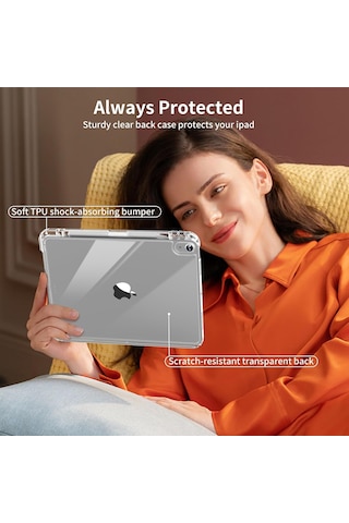 Esr Apple Uyumlu iPad 2025 A16 Çip 11 İnç Yatay Ve Dikey Standlı Güçlü Mıknatıslı Uyku Modlu 2in1 Twodes Kılıf Kapaklı Kılıf