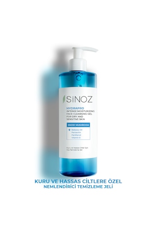 Sinoz Hydrapro Kuru ve Hassas Ciltler için Nemlendiricili Yüz Temizleme Jeli 400 ML