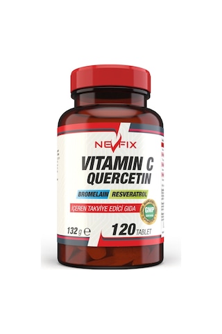 Nevfix Vitamin C Quercetin Bromelian 120 Tablet