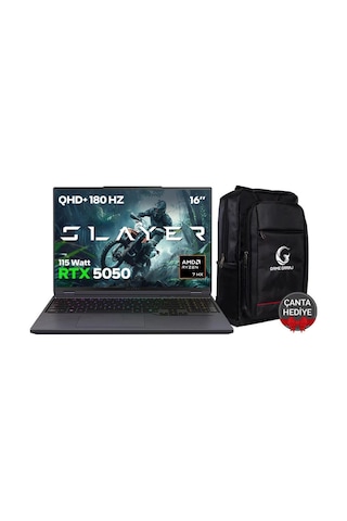 Game Garaj Slayer R7T-5050 C2 R7-8840HX 32 GB 1 TB SSD RTX5050 16" Free Dos Dizüstü Bilgisayar