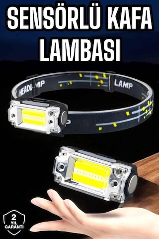 Mey İthalat Kafa Lambası El Fenerli Kamp Lambası Usb Şarjlı Esnek Lamba Çok Renkli