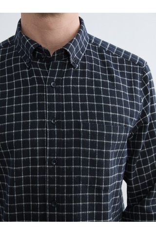 Lcwaıkıkı Classic Siyah Regular Fit Ekose Erkek Gömlek