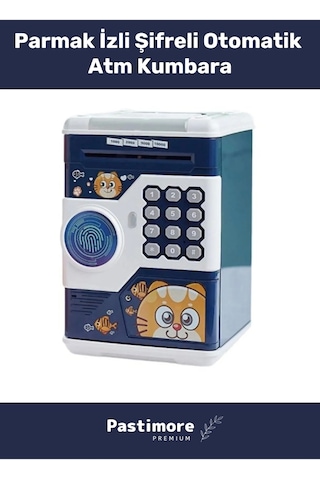 Özel Üretim Abs Plastik Pilli Otomatik Kağıt Bozuk Para Elektronik Parmak İzli Şifreli Atm Kumbara
