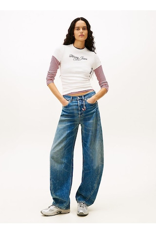 Tommy Hilfiger Tjw Slim Logolu T-shirt-12839 Beyaz