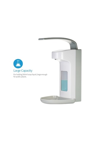 Novahub 500ml Duvar Montajlı Sabunluk Dispanseri -abs Malzeme -manuel Pres Sistemi Diğer