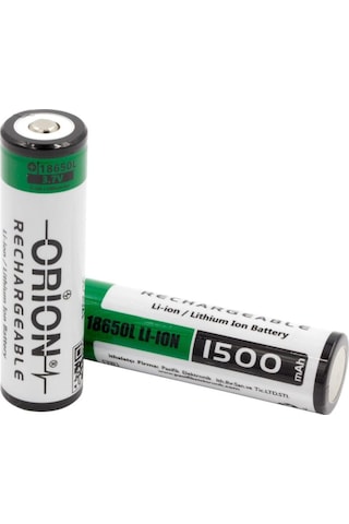 Orion 1500 mAh 3.7 V 18650L Başlı Li-Ion Şarj Edilebilir Pil