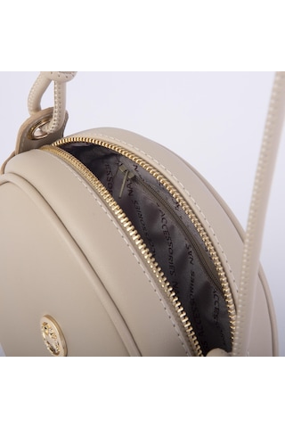 Nas Bag Kadın Yuvarlak Oval Yazlık Moda Çanta Kum Luna Kum