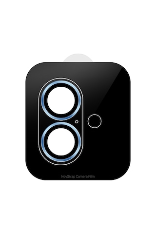 Novstrap İphone 16 / İphone 16 Plus İle Uyumlu Kamera Koruma Lens Koruyucu Cam Uygulama Aparatlı