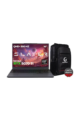 Game Garaj Slayer R9T3D-5070TIC1 R9-9955HX3D 32 GB 1 TB SSD RTX5070TI 16" Dos Dizüstü Bilgisayar