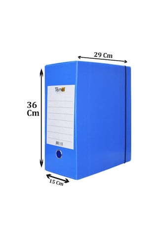 Arşiv ve Proje Kutusu 29 x 36 x 15 CM Mavi 15 Adet