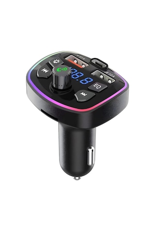 Pdateknoloj Q7 Pd 20w Araç Fm Transmitter 5.3 Bluetooth Araç Kiti 2usb Port, 1type-c Hızlı Şarj Çıkışlı Çakma
