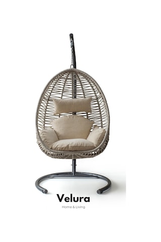 Class Bahçe Salıncağı - Krem İp Krem Minder Ekru