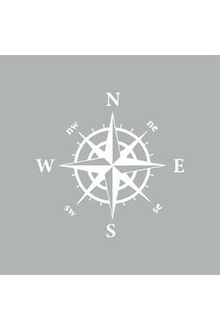 Pusula Araba Sticker beyaz 17x17 CM