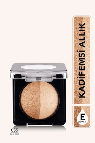 Flormar Işıltılı Fırınlanmış Allık - Baked Blush-On - 055 Dual Gold - 8682536051514