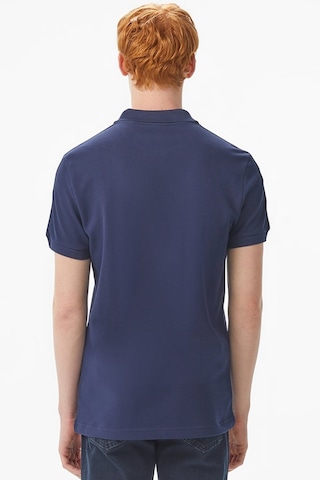 Lacoste Men's Regular Fit Polo T-shirt Erkek Şerit Detaylı Polo Yaka Tişört Lacivert