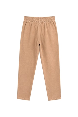 Vadon 1019 Kadın Pamuk Gabardin Lastikli Bel Havuç Kesim Pantolon Camel
