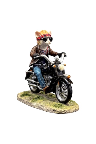 Motosikletli Minyatür Asi Kedi Biblosu Biker Cat Motosikletli Minyatür Asi Kedi Biblosu Biker Cat