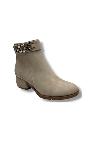 Erbay 535-26 Yağlı Deri Trend Fashion Kadın Bot Bej