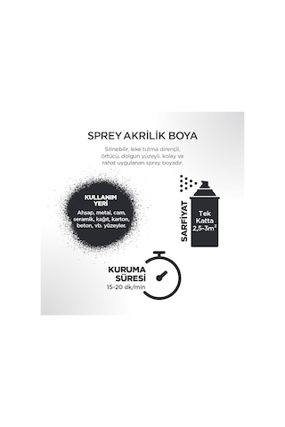 Polisan Akrilik Antrasit Sprey Boya 400 ML - RAL 7016