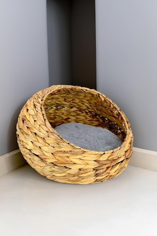 Digithome Hasır Kedi Köpek Yatağı İç Minderli 48 CM