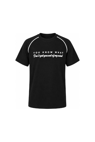 Trender Enjeksiyon Baskı Siyah Erkek Çocuk T-shirt 8031