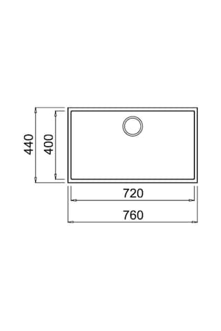 Teka Square 72.40 Tg Tezgah Altı Beyaz Granit Eviye