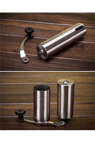 Shineyee Paslanmaz Çelik Manuel Kahve Değirmeni - Taşınabilir 40g Kapasiteli