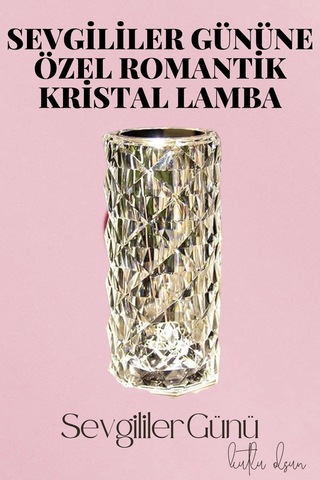 Sevgililer Gününe Özel Romantik Kristal Gece Lambası Sevgiliye Hediye Çok Renkli
