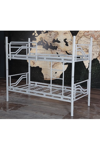Ranzaci Solid Ranza 90x190 Genç Çocuk Yatak Odası Metal Ranza Gri