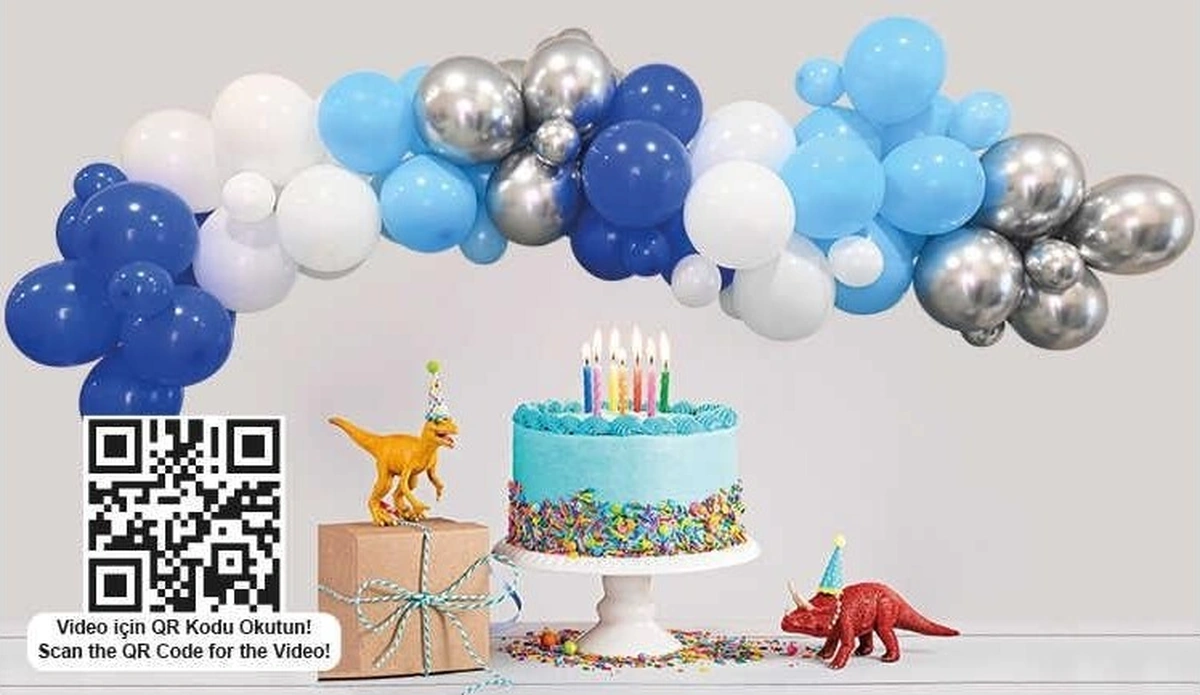 Erkek Asorti Balon Dekorasyon Seti 70li 4+