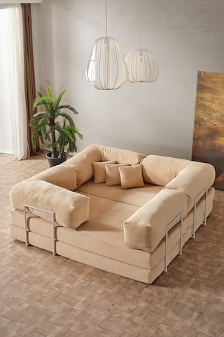 Legom Lucas Aktivite Koltuğu Yatak Olabilen Çok Amaçlı Kanepe L Koltuk Bej Bej