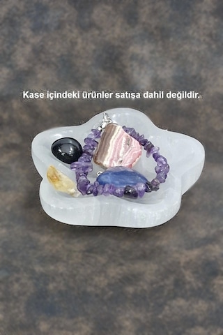 Enerji Çanağı Beyaz Selenit Yıldız Kase 45yı