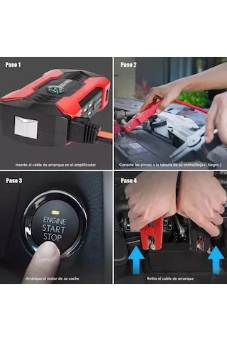 28000mah 12v General Motors Acil Marş Güç Marşı Dijital Ekranlı/dijital Ekransız