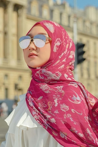 Buttonscarves Autograph Piliseli Şal - Framboise Kırmızı